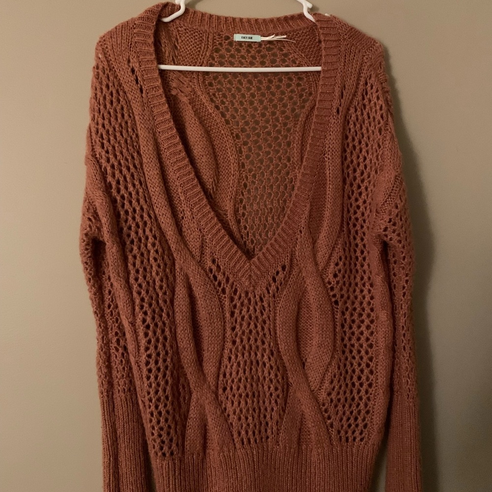 Urban Outfitters Dusty Rose V-neck Sweater